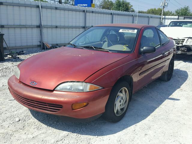 1G1JC1244X7213142 - 1999 CHEVROLET CAVALIER B RED photo 2