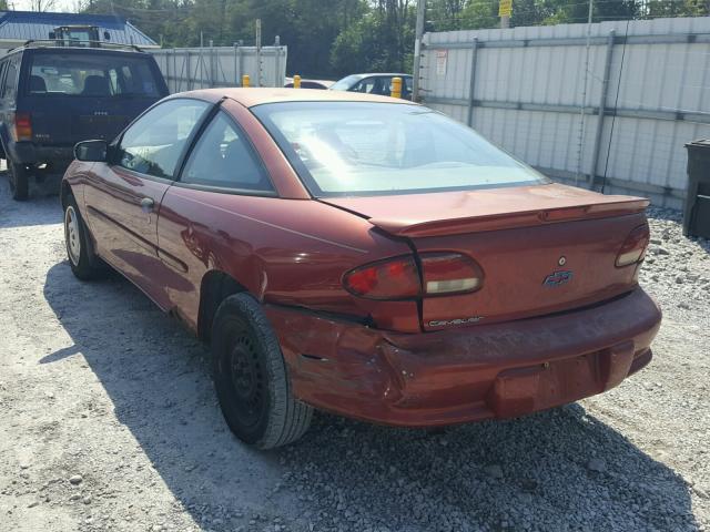 1G1JC1244X7213142 - 1999 CHEVROLET CAVALIER B RED photo 3