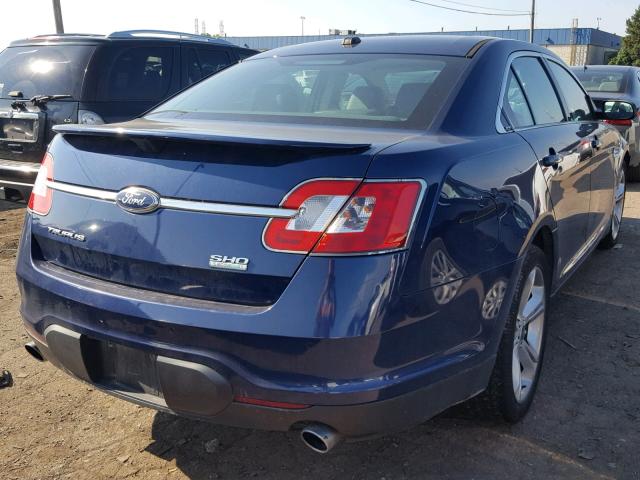 1FAHP2KT8CG119689 - 2012 FORD TAURUS SHO BLUE photo 4