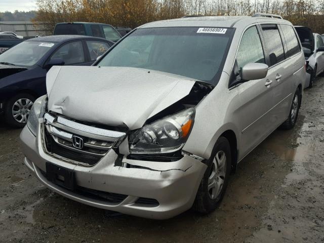 5FNRL38707B462104 - 2007 HONDA ODYSSEY EX SILVER photo 2