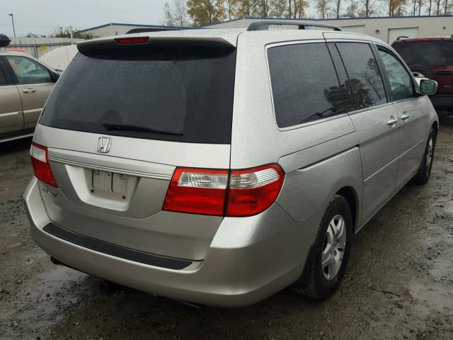 5FNRL38707B462104 - 2007 HONDA ODYSSEY EX SILVER photo 4