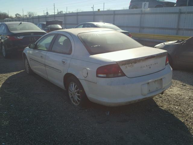 1C3EL56R82N291633 - 2002 CHRYSLER SEBRING LX WHITE photo 3