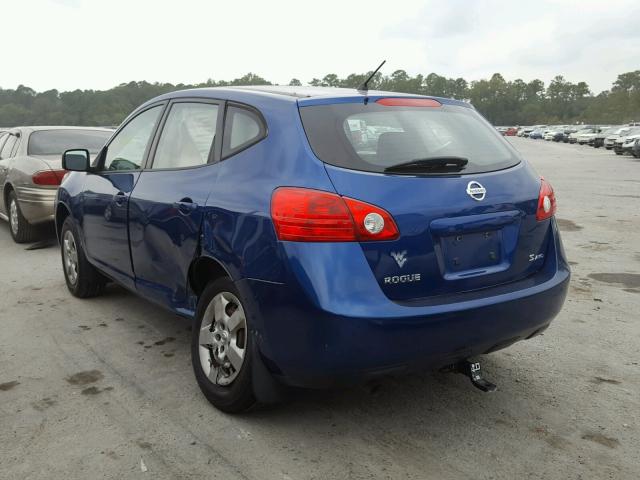 JN8AS58V79W172102 - 2009 NISSAN ROGUE S BLUE photo 3