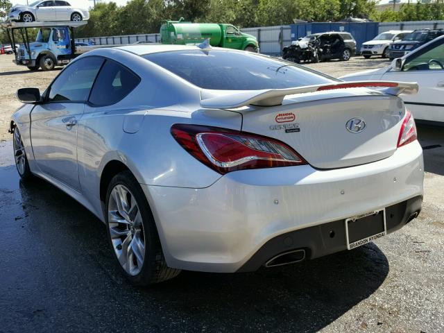 KMHHU6KJ6FU127283 - 2015 HYUNDAI GENESIS CO SILVER photo 3