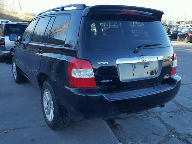 JTEEW21A260018589 - 2006 TOYOTA HIGHLANDER BLACK photo 3