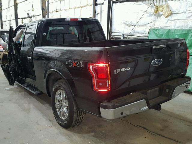 1FTFW1EF6FKE63396 - 2015 FORD F150 SUPER BLACK photo 3