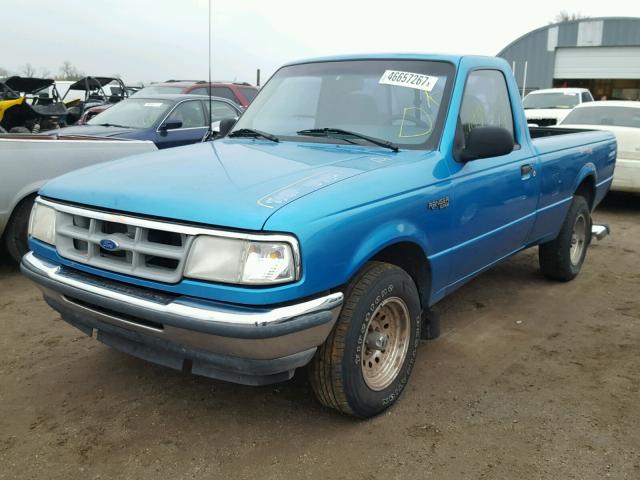 1FTCR10X8RPB04746 - 1994 FORD RANGER BLUE photo 2