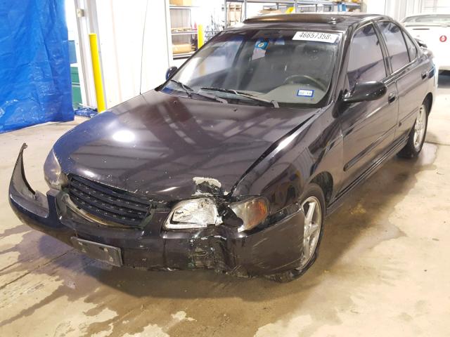 3N1BB51A61L002477 - 2001 NISSAN SENTRA SE BLACK photo 2