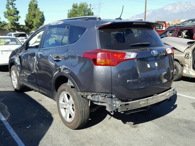 2T3WFREV5EW090346 - 2014 TOYOTA RAV4 XLE CHARCOAL photo 3