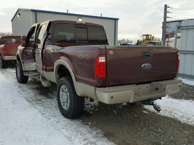 1FTSW2BRXAEB13781 - 2010 FORD F250 SUPER MAROON photo 3