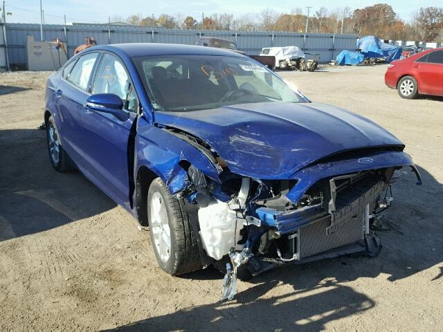 3FA6P0H75DR176688 - 2013 FORD FUSION SE BLUE photo 1