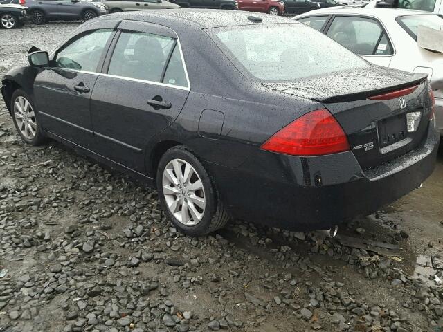 1HGCM66557A092803 - 2007 HONDA ACCORD BLACK photo 3