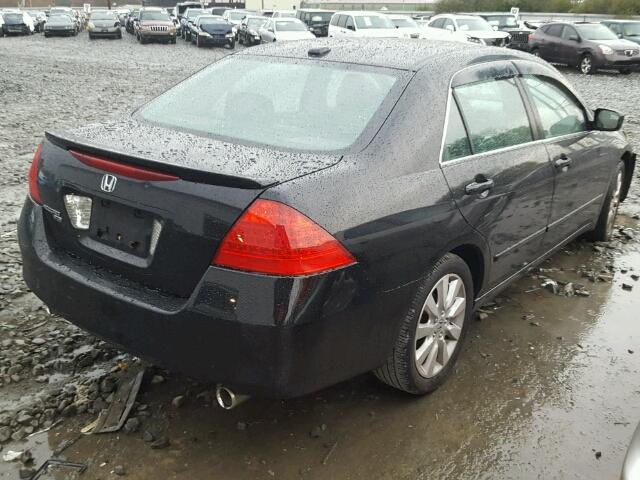 1HGCM66557A092803 - 2007 HONDA ACCORD BLACK photo 4