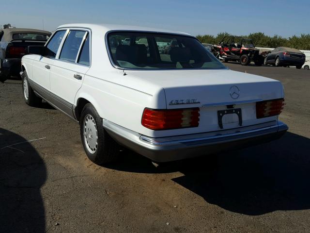 WDBCA35D0HA314498 - 1987 MERCEDES-BENZ 420 SEL WHITE photo 3