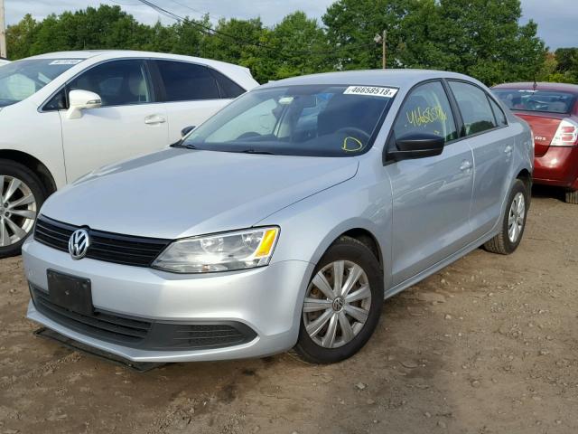 3VW2K7AJ7CM306355 - 2012 VOLKSWAGEN JETTA BASE SILVER photo 2