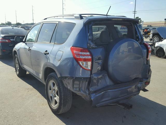 2T3ZF4DV8BW102633 - 2011 TOYOTA RAV4 BLUE photo 3