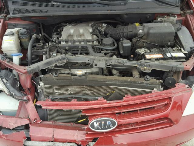 KNDMB233886193892 - 2008 KIA SEDONA EX RED photo 7