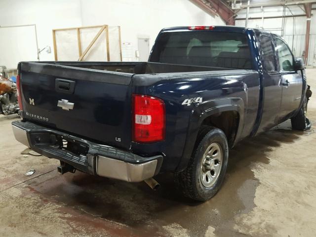 2GCEK19J971702124 - 2007 CHEVROLET SILVERADO BLUE photo 4