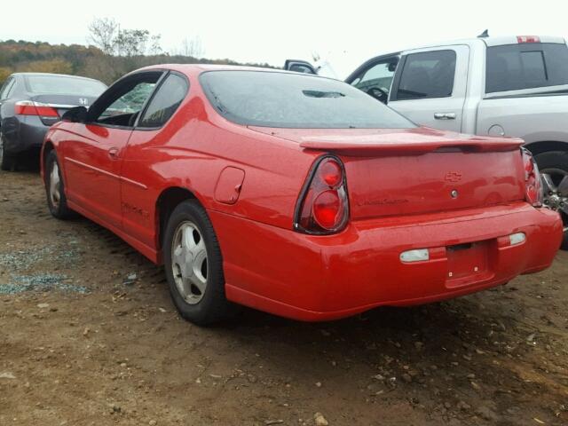 2G1WX12K639183563 - 2003 CHEVROLET MONTE CARL RED photo 3