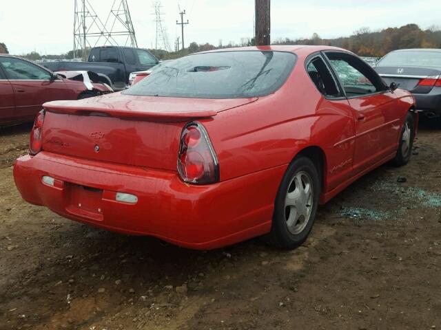 2G1WX12K639183563 - 2003 CHEVROLET MONTE CARL RED photo 4