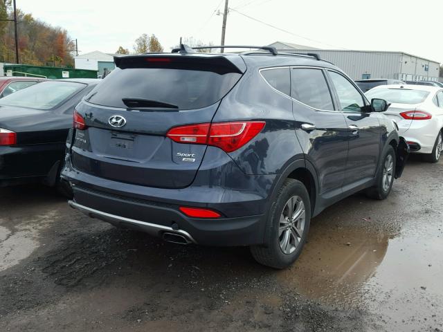 5XYZUDLB8FG262254 - 2015 HYUNDAI SANTA FE S BLUE photo 4