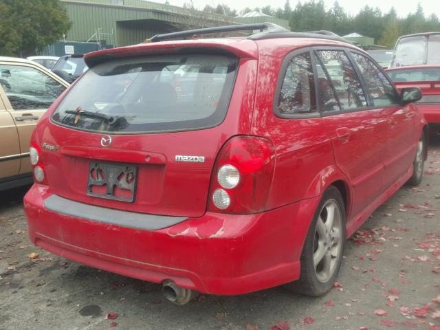 JM1BJ246321512784 - 2002 MAZDA PROTEGE RED photo 4