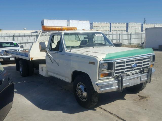 2FDKF37L7GCB36259 - 1986 FORD F350 WHITE photo 1