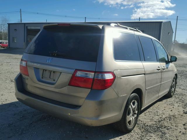 5FNRL38616B404492 - 2006 HONDA ODYSSEY BEIGE photo 4