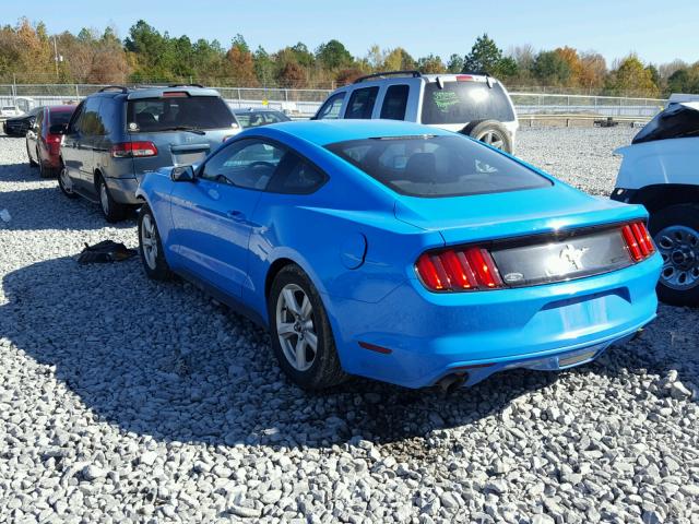 1FA6P8AM7H5230208 - 2017 FORD MUSTANG BLUE photo 3