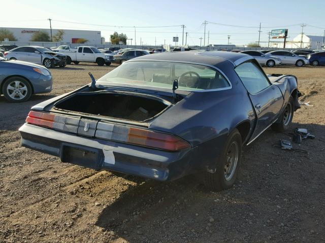 1S87U8L578189 - 1978 CHEVROLET CAMERO BLUE photo 4