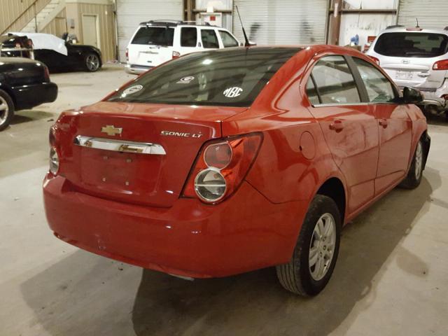 1G1JC5SH8E4154699 - 2014 CHEVROLET SONIC LT RED photo 4