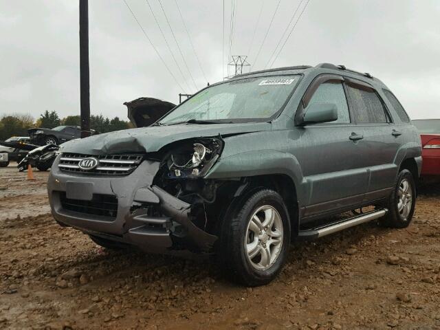 KNDJF723587518286 - 2008 KIA SPORTAGE E GREEN photo 2