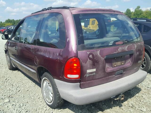2P4FP25B4WR761524 - 1998 PLYMOUTH VOYAGER PURPLE photo 3