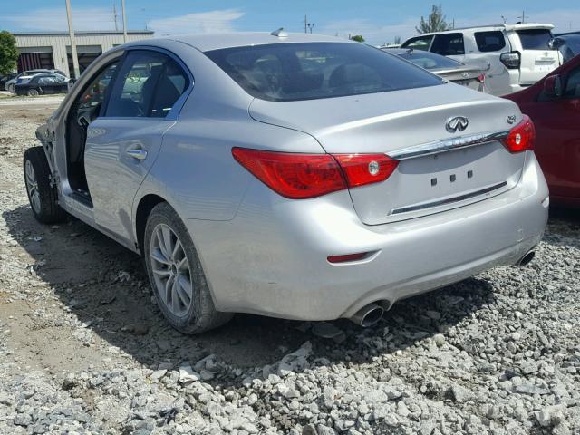 JN1EV7AP3HM740760 - 2017 INFINITI Q50 PREMIU SILVER photo 3