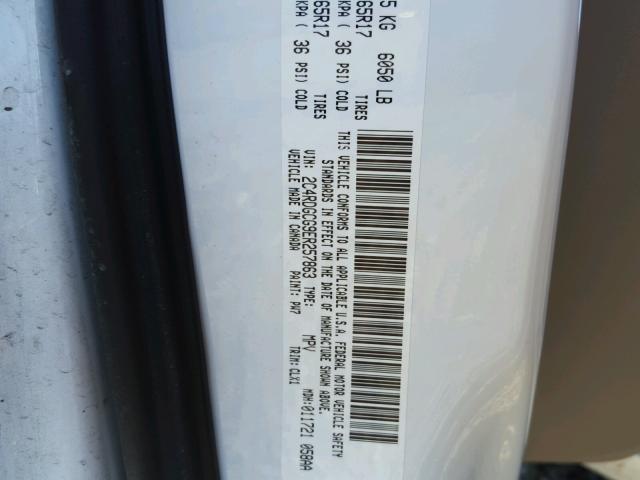 2C4RDGCG9ER257863 - 2014 DODGE GRAND CARA WHITE photo 10