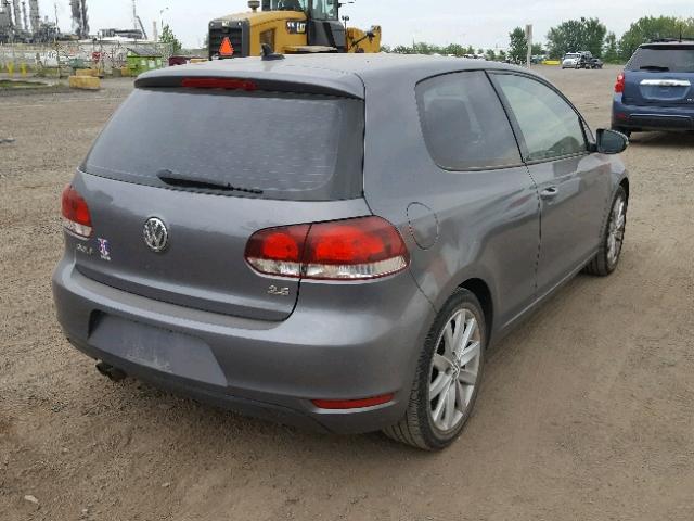 WVWBA7AJ0BW154567 - 2011 VOLKSWAGEN GOLF GRAY photo 4