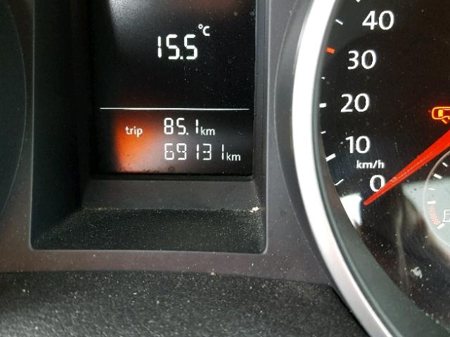 WVWBA7AJ0BW154567 - 2011 VOLKSWAGEN GOLF GRAY photo 8