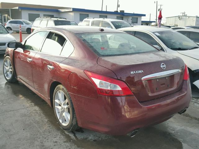 1N4AA5AP6BC848269 - 2011 NISSAN MAXIMA S MAROON photo 3