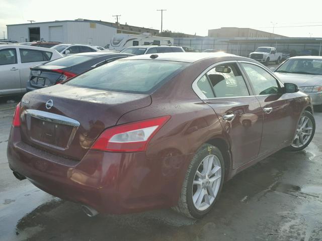 1N4AA5AP6BC848269 - 2011 NISSAN MAXIMA S MAROON photo 4