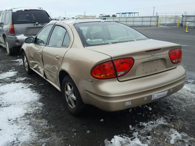 1G3NL52T71C255617 - 2001 OLDSMOBILE ALERO GL GOLD photo 3