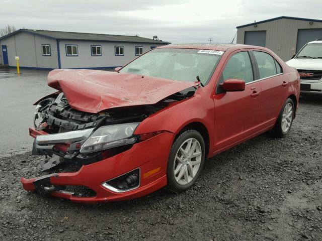 3FAHP0JGXBR324866 - 2011 FORD FUSION SEL MAROON photo 2