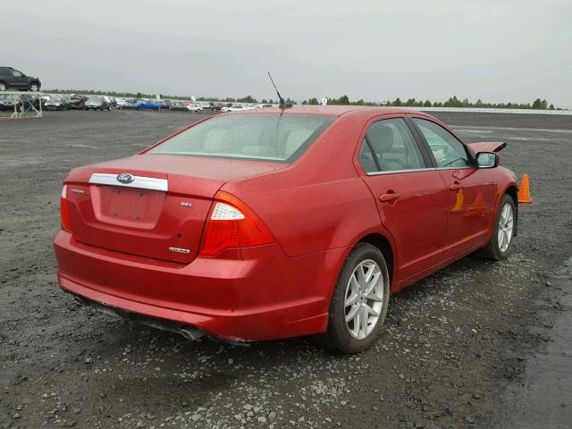 3FAHP0JGXBR324866 - 2011 FORD FUSION SEL MAROON photo 4