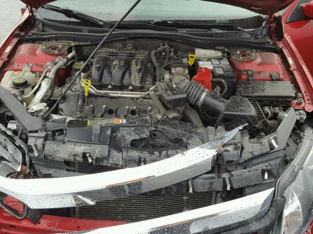 3FAHP0JGXBR324866 - 2011 FORD FUSION SEL MAROON photo 7