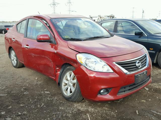 3N1CN7AP2DL821079 - 2013 NISSAN VERSA S RED photo 1