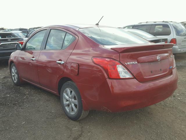 3N1CN7AP2DL821079 - 2013 NISSAN VERSA S RED photo 3