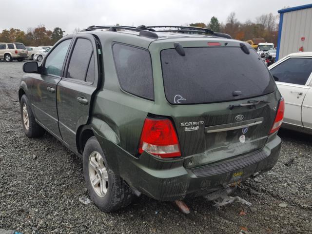 KNDJD733055422562 - 2005 KIA SORENTO EX GREEN photo 3