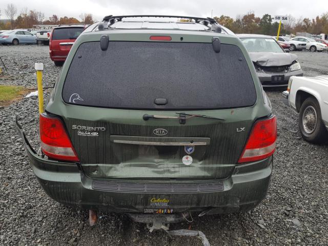 KNDJD733055422562 - 2005 KIA SORENTO EX GREEN photo 9