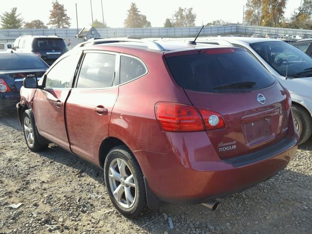 JN8AS58V78W147148 - 2008 NISSAN ROGUE S RED photo 3