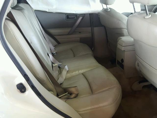 JNRBS08W54X403920 - 2004 INFINITI FX45 WHITE photo 6