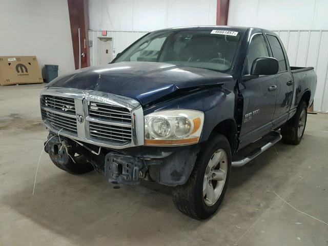 1D7HA18NX6S572816 - 2006 DODGE RAM 1500 S BLUE photo 2